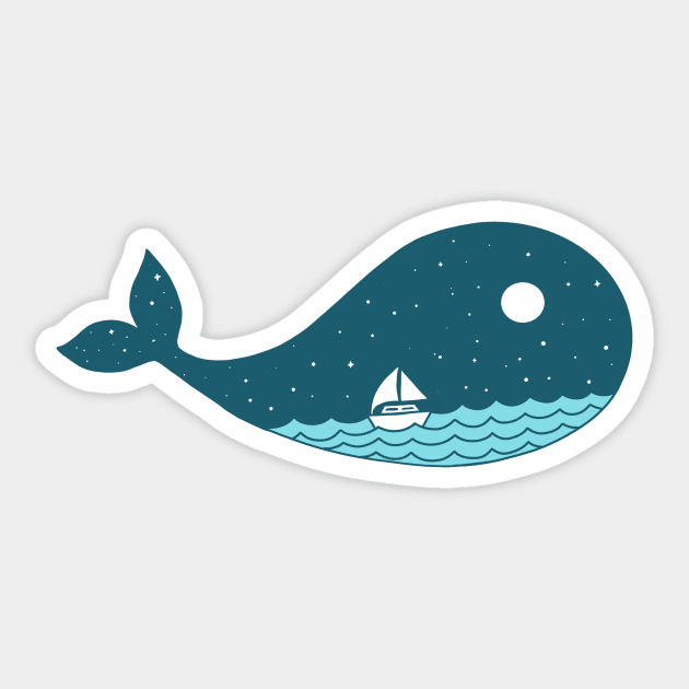 Whale Landscape Sticker by coffeeman